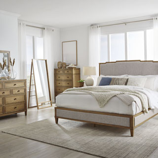 B895B2-4PC 4PC SETS Sharlance Queen Upholstered Panel Bed