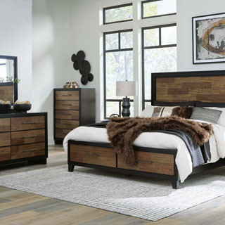 B496B12-4PC 4PC SETS Kraeburn King Panel Storage Bed