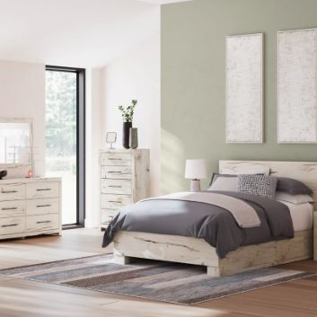 B2310B8-4PC 4PC SETS Lawroy Queen Panel Bed with Storage