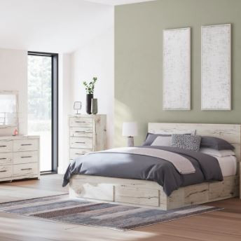 B2310B14-4PC 4PC SETS Lawroy King Panel Storage Bed