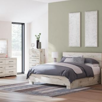 B2310B12-4PC 4PC SETS Lawroy King Panel Bed with Storage