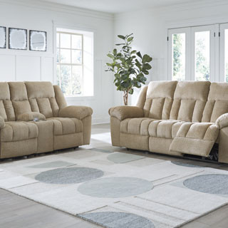 69305-15-18 2PC SETS Tip-Off PWR REC Sofa with ADJ Headrest + Loveseat