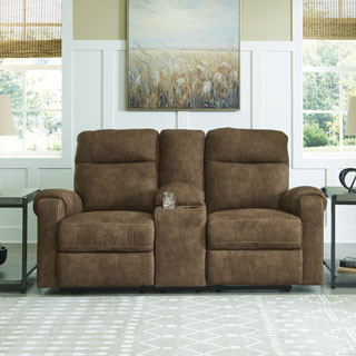 1380594 Edenwold DBL Rec Loveseat w/Console