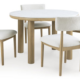 D427-15-02(4) 5PC SETS Sawdyn Dining Table + 4 Chair