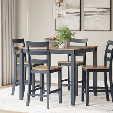 D399-223 Gesthaven Counter Height Dining Table and 4 Barstools (Set of 5)