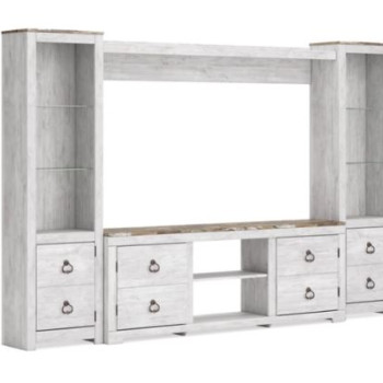 W267W13 Willowton 4-Piece Entertainment Center
