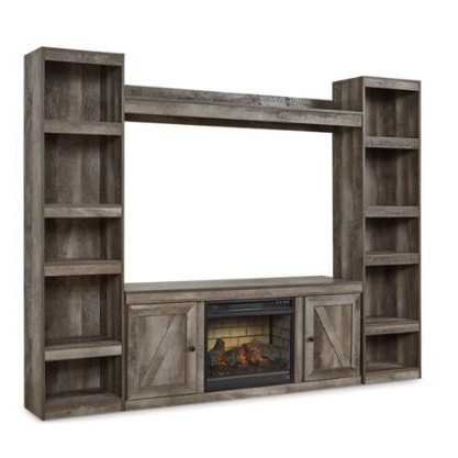 EW0440W8 Wynnlow 4-Piece Entertainment Center with Electric Fireplace