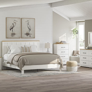 B3340B4-4PC 4PC SETS Linnocreek King Panel Bed