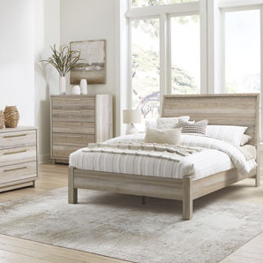 B2075B2-4PC 4PC SETS Hasbrick Queen Panel Bed