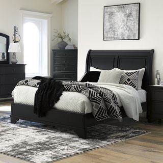 B739B2-4PC 4PC SETS Chylanta Queen Sleigh Bed