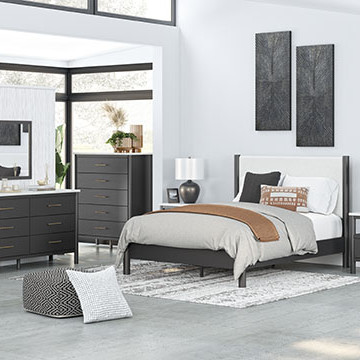 B2616B2-4PC 4PC SETS Cadmori Queen Upholstered Panel Bed