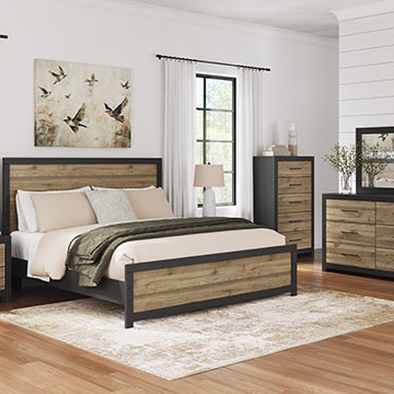 B2073B4-5PC 5PC SETS Vertani King Panel Bed