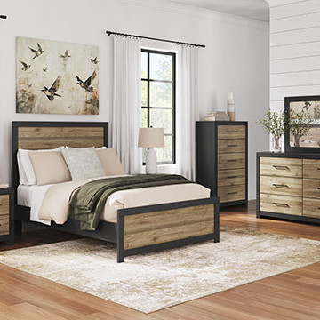 B2073B7-5PC 5PC SETS Vertani Full Panel Bed