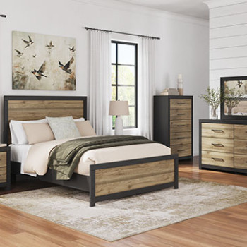 B2073B2-4PC 4PC SETS Vertani Queen Panel Bed