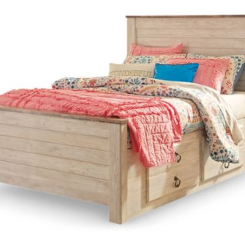 B267B22 Willowton Full Panel Bed with 2 Storage Drawers