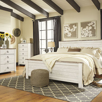 B267B28-4PC 4PC SETS Willowton California King Panel Bed