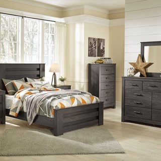 B249B5-4PC 4PC SETS Brinxton Full Panel Bed