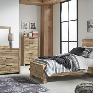 B1050-31-36-53-52-83-92 4PC SETS Hyanna Twin Panel Bed