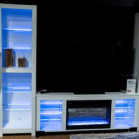 W2722-168 Brollevi 60" TV Stand with Electric Fireplace