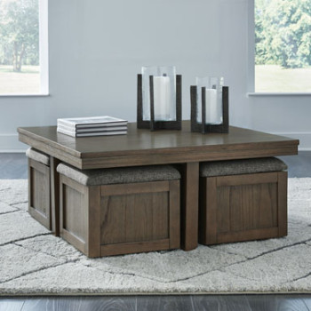 T738-20 Boardernest Coffee Table with 4 Stools