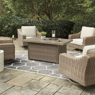 P791-773-821(4) 5PC SETS Beachcroft Fire Pit Table