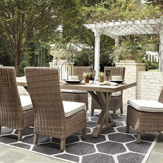 P791-625-601(6) 7PC SETS Beachcroft Dining Table with Umbrella Option