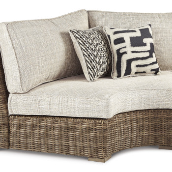 P791-851 Beachcroft Curved Corner Chair with Cushion