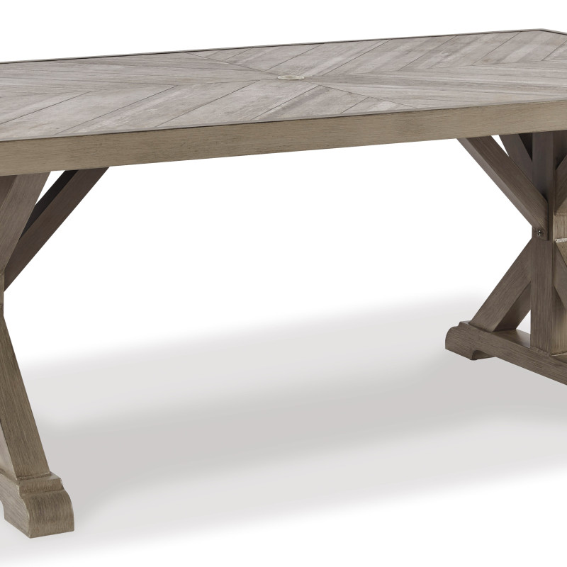 P791-625 Beachcroft Dining Table with Umbrella Option