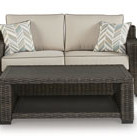 P784-835-821(2) 3PC SETS Coastline Bay Outdoor Sofa with Cushion + 2 Swivel Lounge