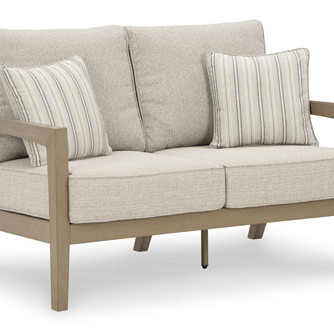 P560-835 Hallow Creek Outdoor Loveseat with Cushion