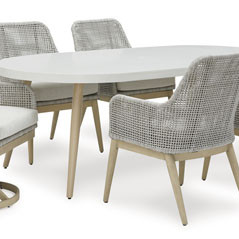 P798-625-601A(4)-602A(2) 7PC SETS Seton Creek Outdoor Dining Table