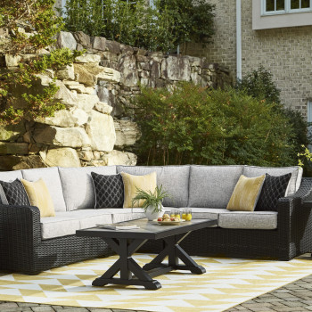 P792-854-851-701-702 4PC SETS Beachcroft 2-Piece Outdoor Loveseat with Cushion