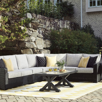 P792-854-846-851-701-702 5PC SETS Beachcroft 2-Piece Outdoor Loveseat with Cushion