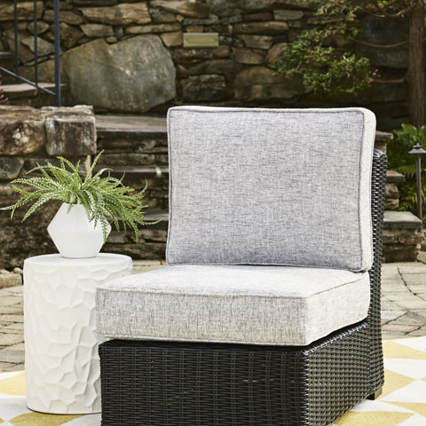 P792-846 Beachcroft Outdoor Armless Chair with Cushion