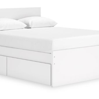 EB9630B12 Onita Queen Panel Platform Bed with 1 Side Storage