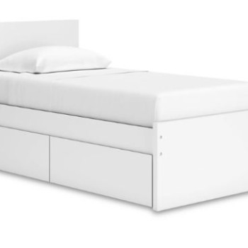 EB9630B10 Onita Twin Panel Platform Bed with 1 Side Storage