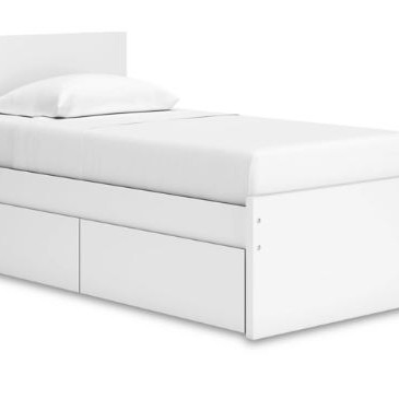 EB9630B10 Onita Twin Panel Platform Bed with 1 Side Storage