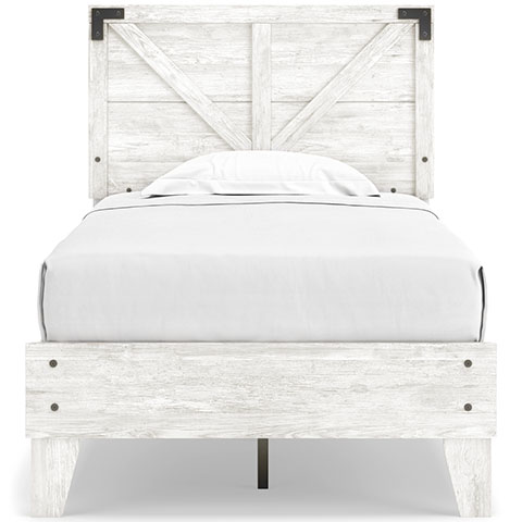 EB4121B3 Shawburn Twin Crossbuck Panel Platform Bed