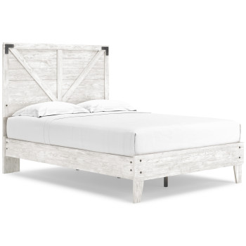 EB4121B2 Shawburn Full Crossbuck Panel Platform Bed