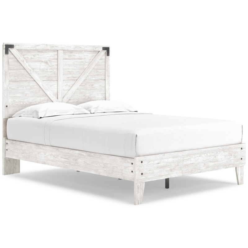EB4121B2 Shawburn Full Crossbuck Panel Platform Bed