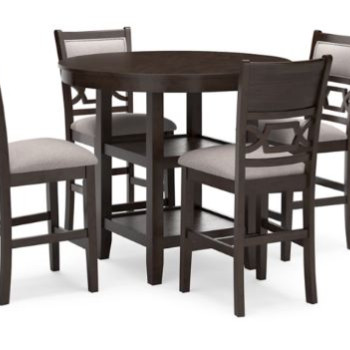 D422-223 Langwest Counter Height Dining Table and 4 Barstools (Set of 5)