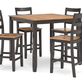 D396-223 Gesthaven Counter Height Dining Table and 4 Barstools (Set of 5)