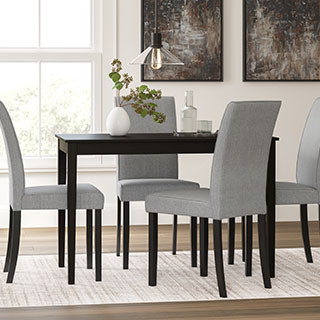 D250-25-06(4) 5PC SETS Kimonte Dining Table + 4 Chairs