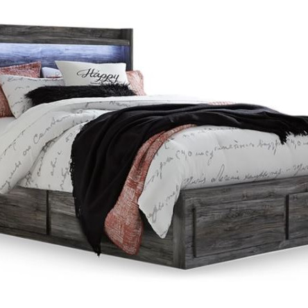 B221B13 Baystorm Queen Panel Bed with 4 Storage Drawers