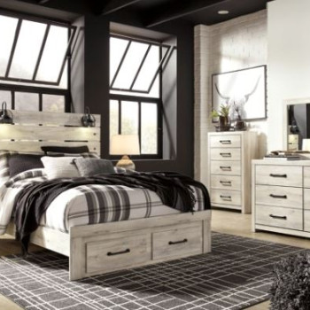 B192B8-4PC 4PC SETS Cambeck Queen Panel Bed with 2 Storage Drawers