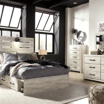 B192B34-4PC 4PC SETS Cambeck Full Panel Bed with 4 Storage Drawers