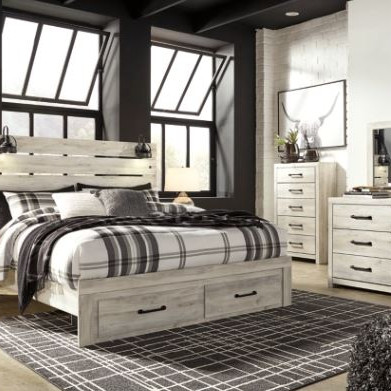 B192B31-4PC 4PC SETS Cambeck King Panel Bed with 2 Storage Drawers