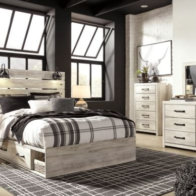 B192B24-4PC 4PC SETS Cambeck Queen Panel Bed with 4 Storage Drawers