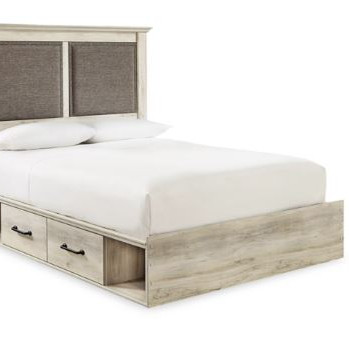 B192B49 Cambeck Queen Upholstered Panel Storage Bed