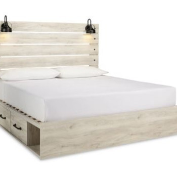 B192B19 Cambeck King Panel Bed with 2 Storage Drawers